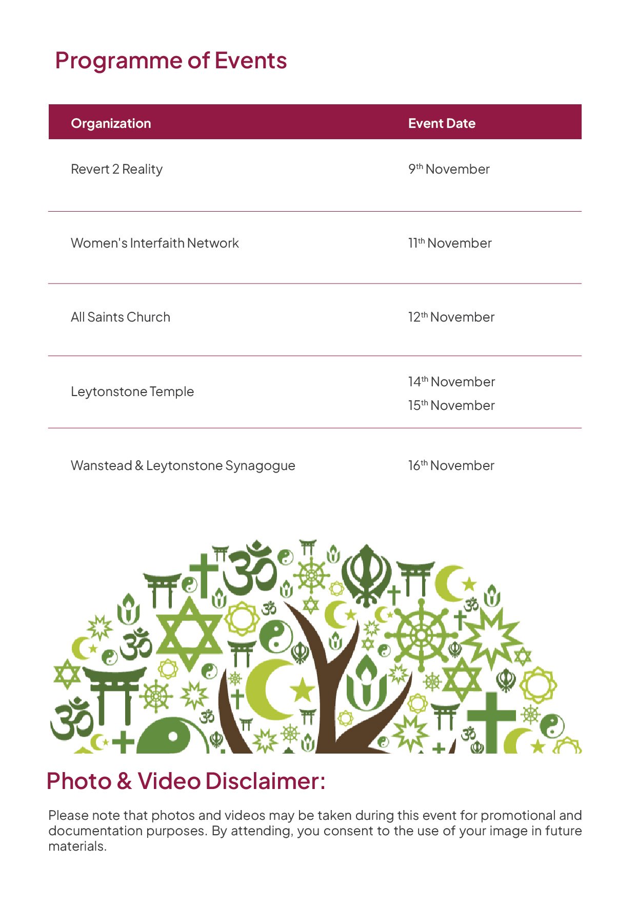 Girls Night Programme 2024